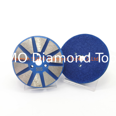 3 inch 10 double arc Segments Velcro Backed concrete grinding disc for Stonekor concrete grinder