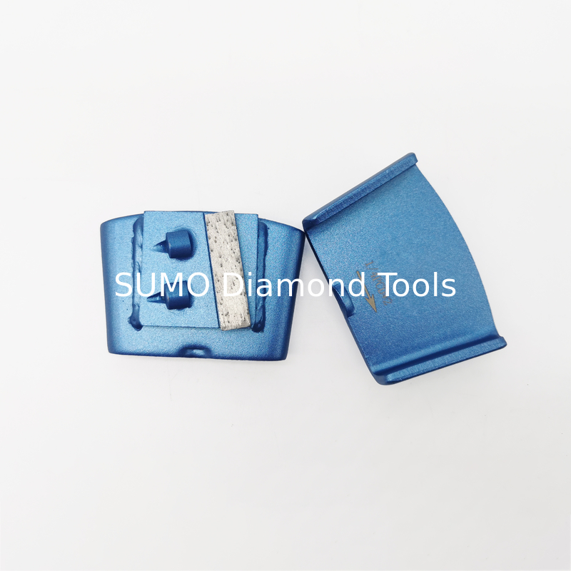 Concrete grinding diamond tools diamond grinding shoes with double rectangle segments
