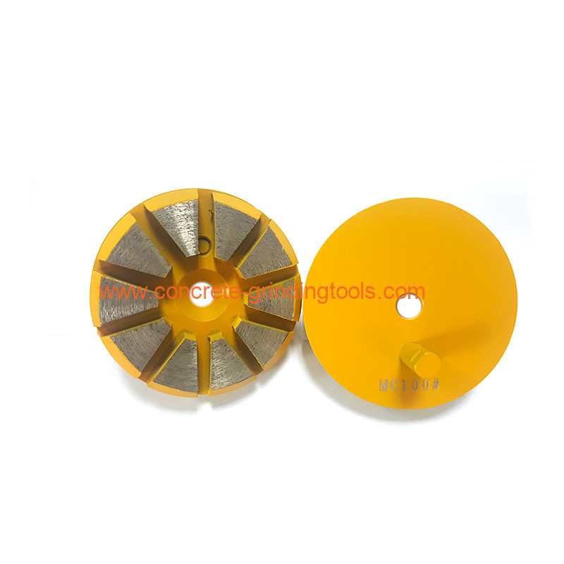 3 inch 10 segments concrete grinding tools single Pin fixed concrete grinding disc  for concrete grinder